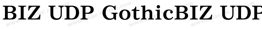 BIZ UDP GothicBIZ UDP 黑体字体转换